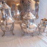 Service a cafe/the 5 pieces met.argente quadripode styl louis xv