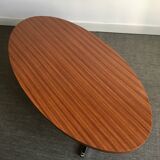 Table design low, oval shape, vintage.