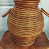 Handcrafted rattan amphora