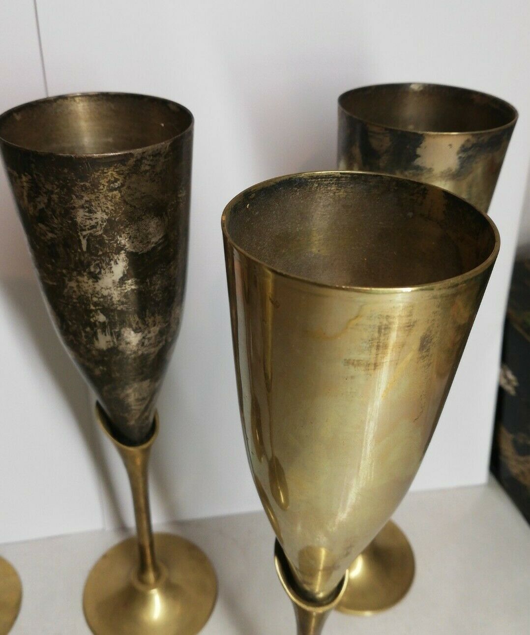 Vintage champagne flutes