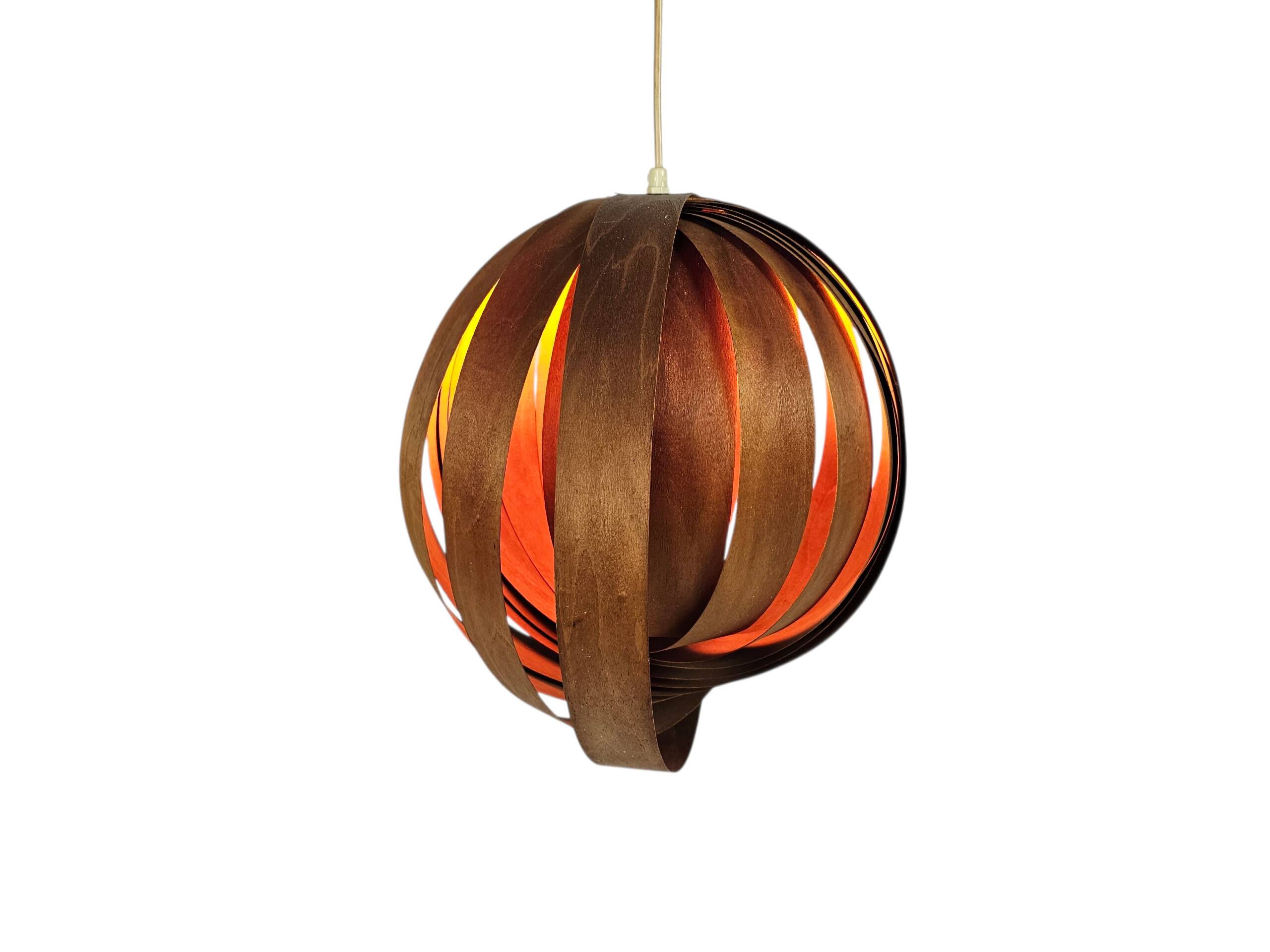 Mid-century modern - Moon lamp - Verner Panton style - teak - 60s