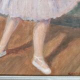 Tableau d'une danseuse art déco par Gontran Sedille