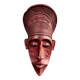 1950s Tutsi plaster mask signed Gorza (A)