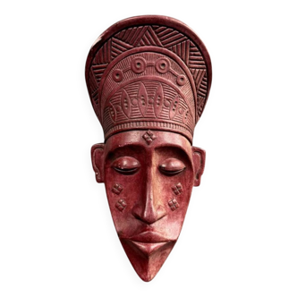 Masque tutsi en plâtre des années 1950 signé Gorza (A)