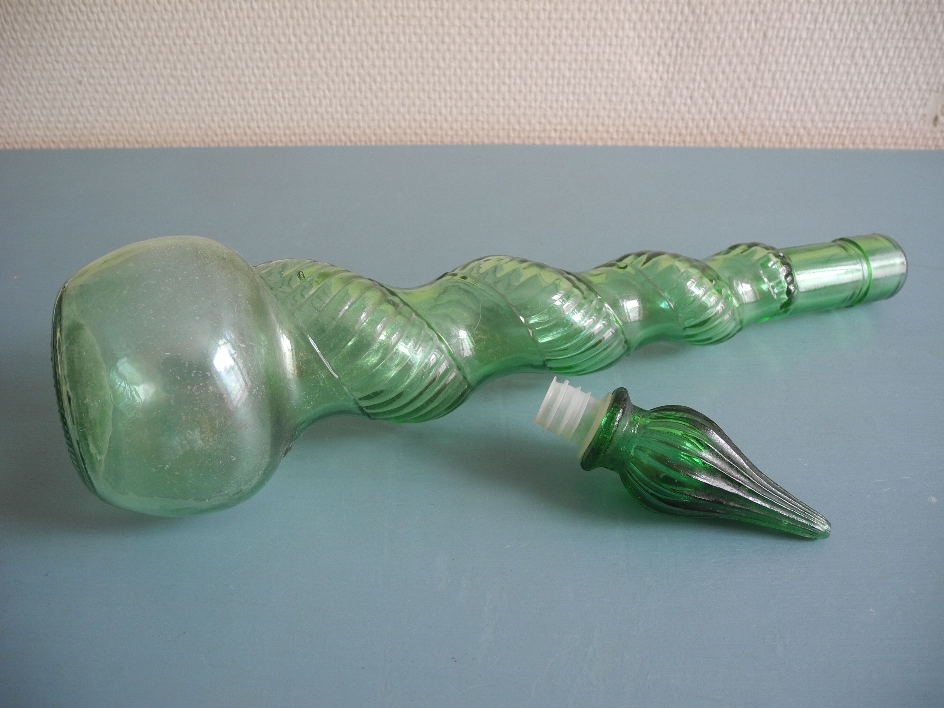 vintage carafe bottle Empoli 60s