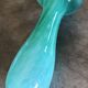 Vintage speckled green marbled glass vase, art nouveau