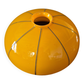 Abat-jour style Space Age en verre opalin orange, années 70