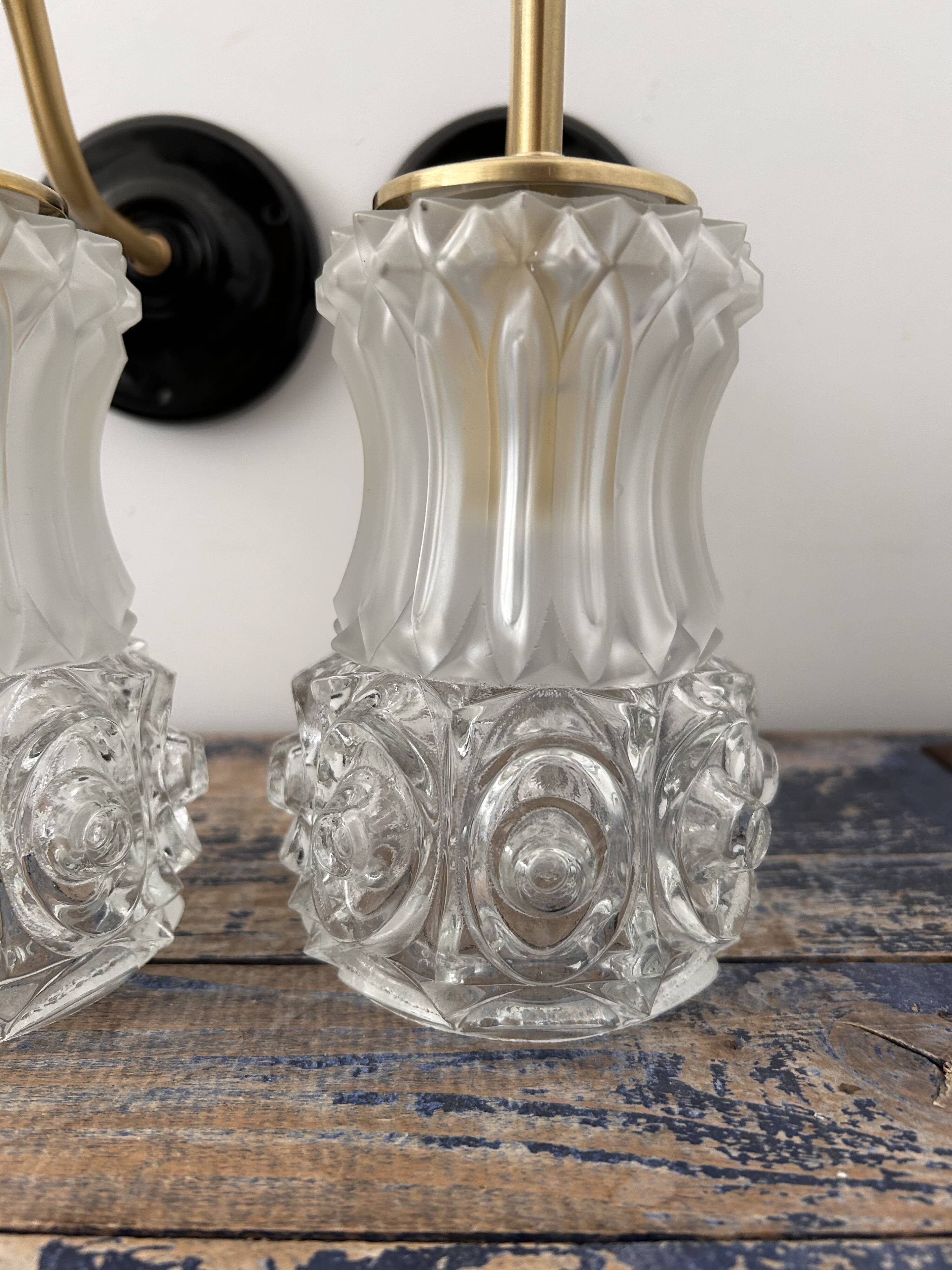 Pair of Art Deco wall lights