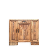 Art Deco buffet with marble top, antique sideboard.