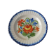 Old plate decoration flowers, ceramic from Auvillar, 18-19th