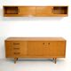 Vintage low sideboard set with matching wall unit.