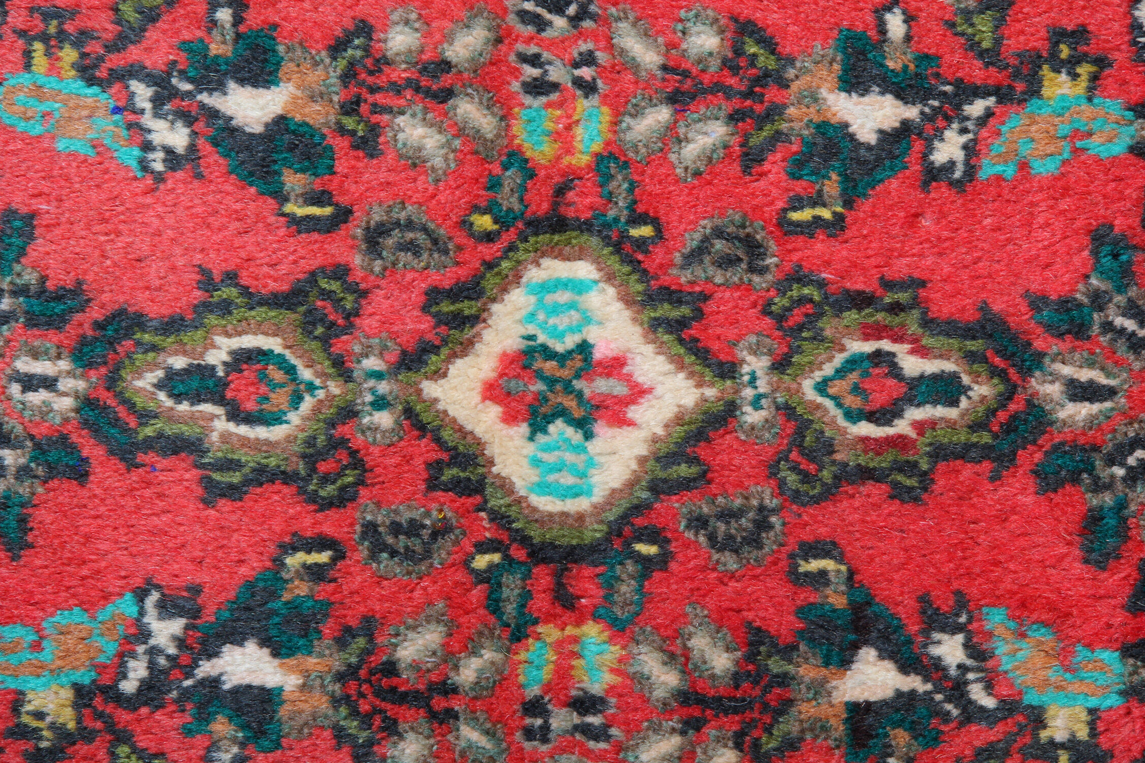 Small vintage persian mahal carpet  oriental wool area rug- 57x87cm