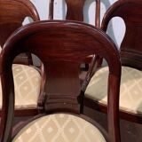 Suite de six chaises gondoles en acajou de style Empire XX siècle