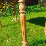 Farm table with turned legs