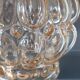 Helena Tynel chandelier 1960/70, amber bubble glass for Limburg