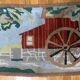 Old American Carpet Hooked handmade 58cm x 90cm 1930s