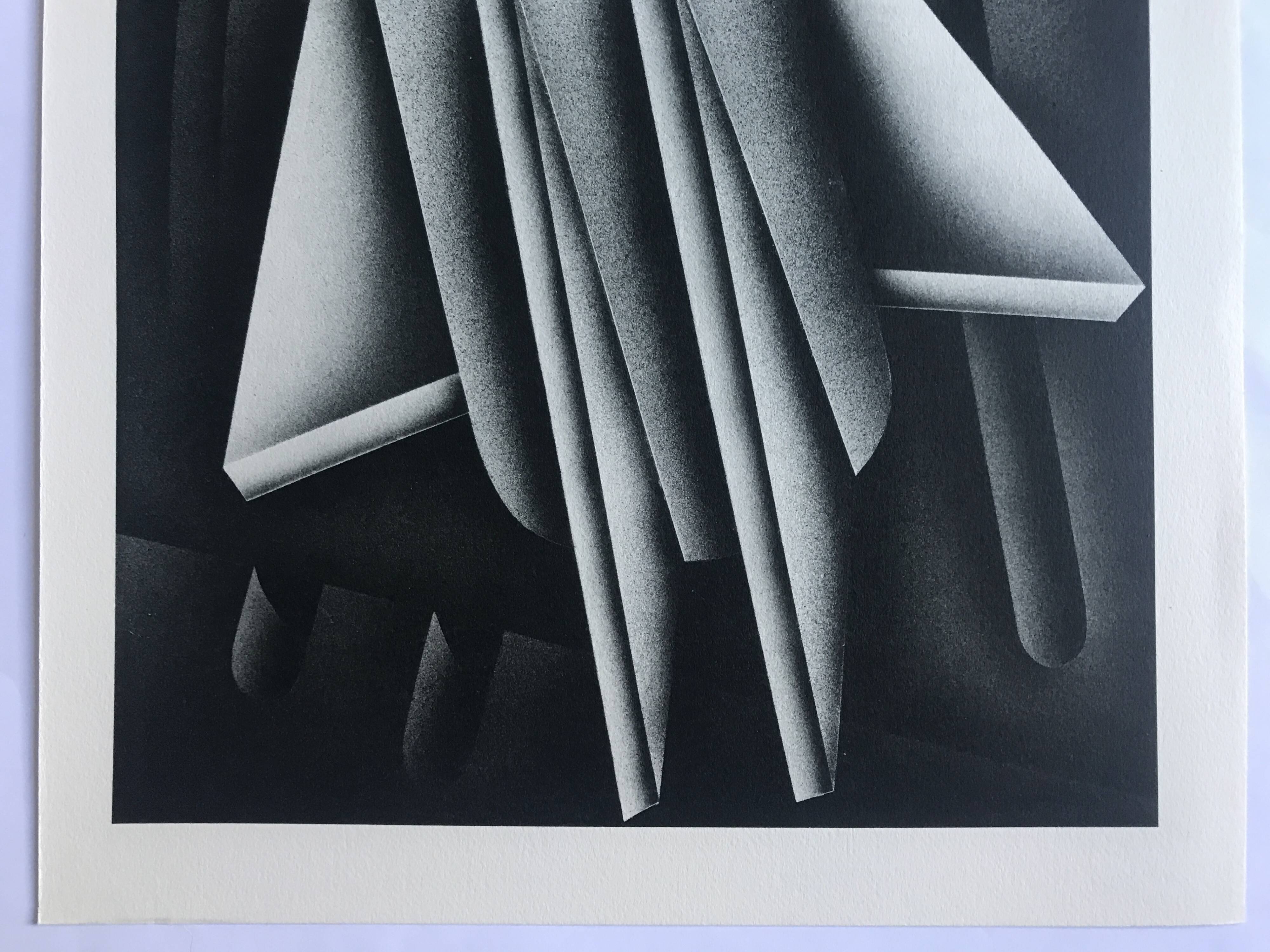 Original lithograph by Jacques POLI, Refinery, 1978