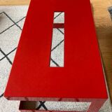 Red metal architect coffee table