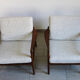 Bench and 2 Scandinavian armchairs 60s