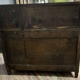 Louis XVI period chest of drawers in burr walnut with plum wood marquetry on all sides