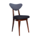 Chaise cœur en denim bleu moyen et foncé, milieu du 20ème siècle, Europe