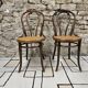 Pair of Thonet austria Nr 18 curved wood bistro chairs