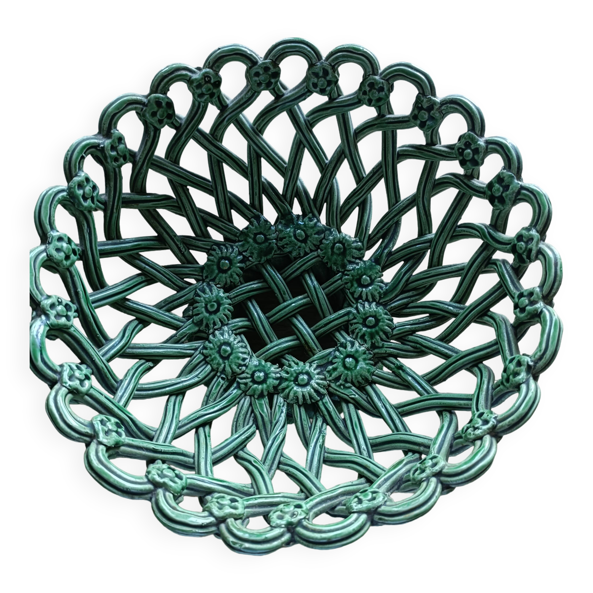 Paul Pichon Uzès woven ceramic cup basket