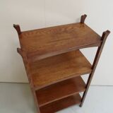 Art Nouveau Jugendstil oak open bookcase  etagere