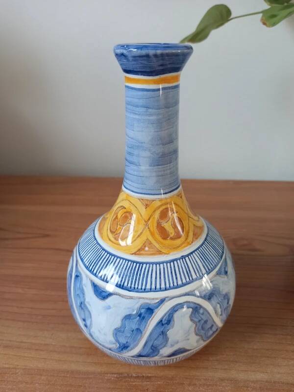 Vintage ceramic vase signed Colette - Riviera / Primavera style