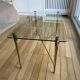 Table basse verre et laiton Art déco style Baguès