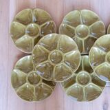 8 Gien oyster plates