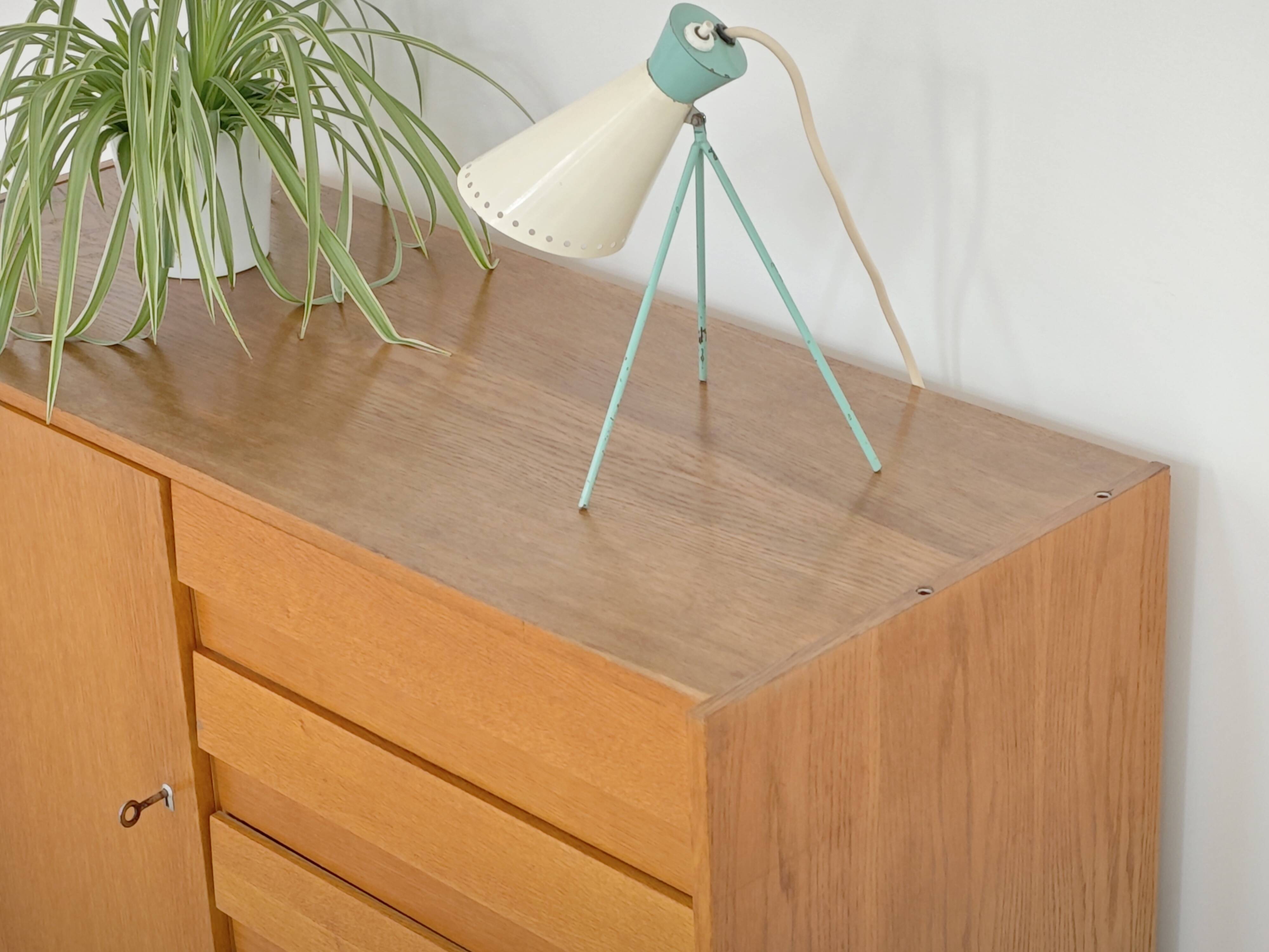 Sideboard U 458 light oak Jiri Jiroutek for Interier Praha 1960