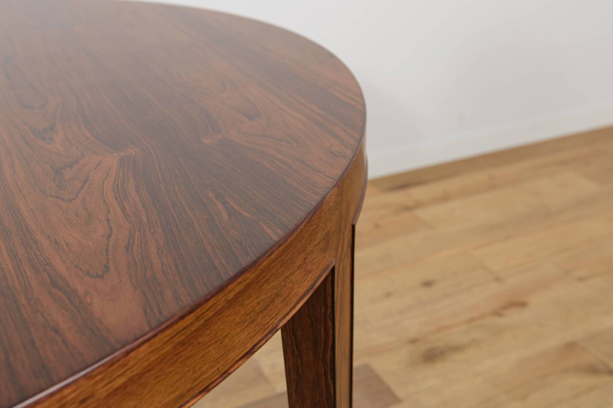 Mid-Century Round Rosewood Extending Dining Table by Severin Hansen for Haslev Møbelsnedkeri, Denmark, 1960s