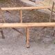Rustic tray table with 2 trestles and 2 benches