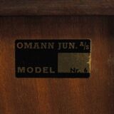 Mahogany bookcase, Danish design, 1970s, production: Omann Jun