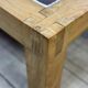Coffee table in elm and ceramic stoneware Maison Regain 1970