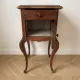 Table de chevet style Louis XV en bois et marbre