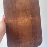 Vintage wooden and rattan tray with bamboo handle, bohemian style, wabi sabi, year