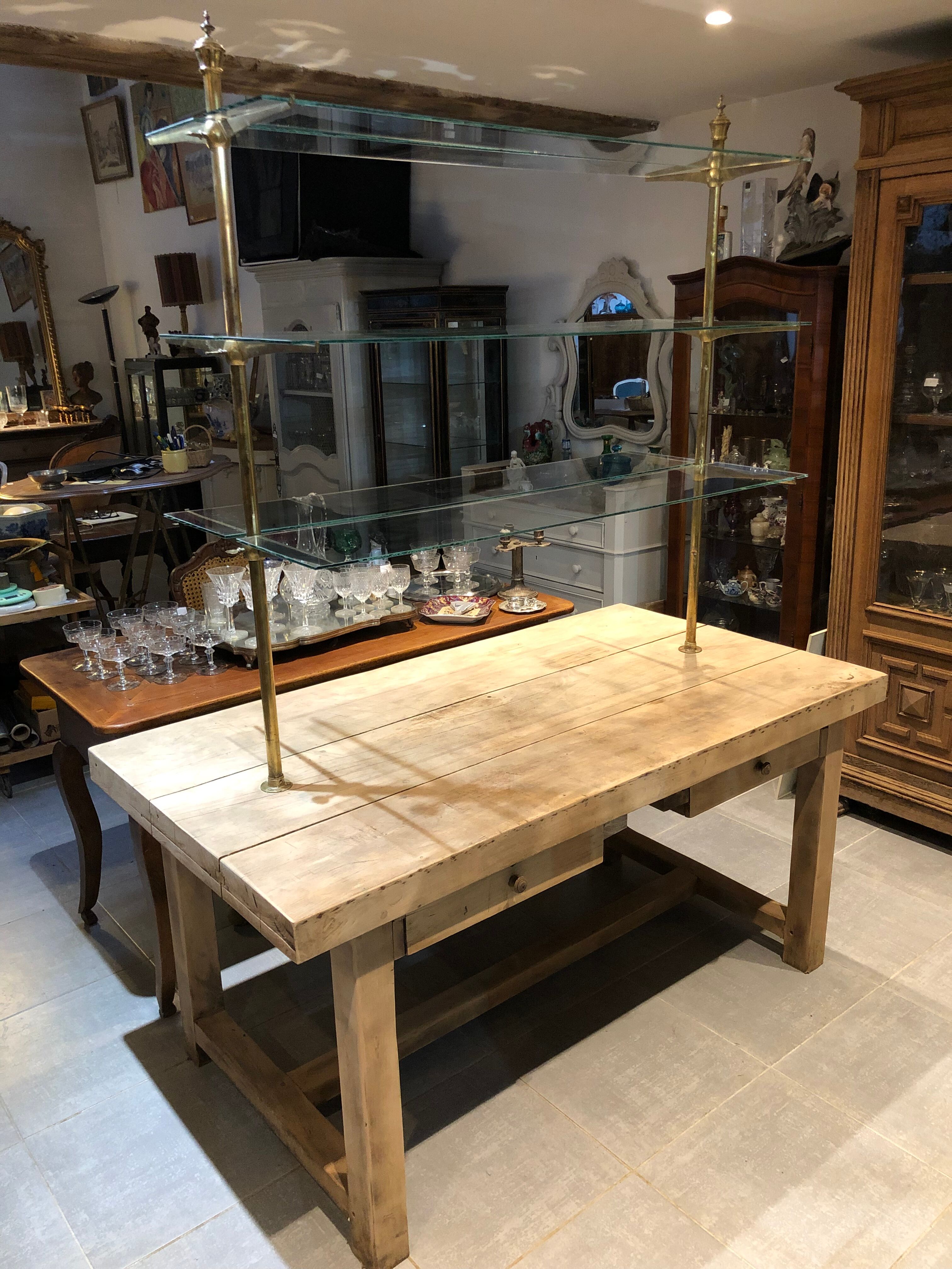 Furniture of trade display serving brass kitchen island Comptoire