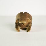 Modernistyczna popielniczka z mosiądzu, Dania, lata 70.