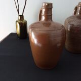 Set of 2 vintage glazed stoneware jugs