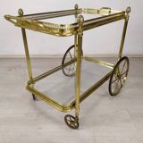 Vintage brass bar trolley service