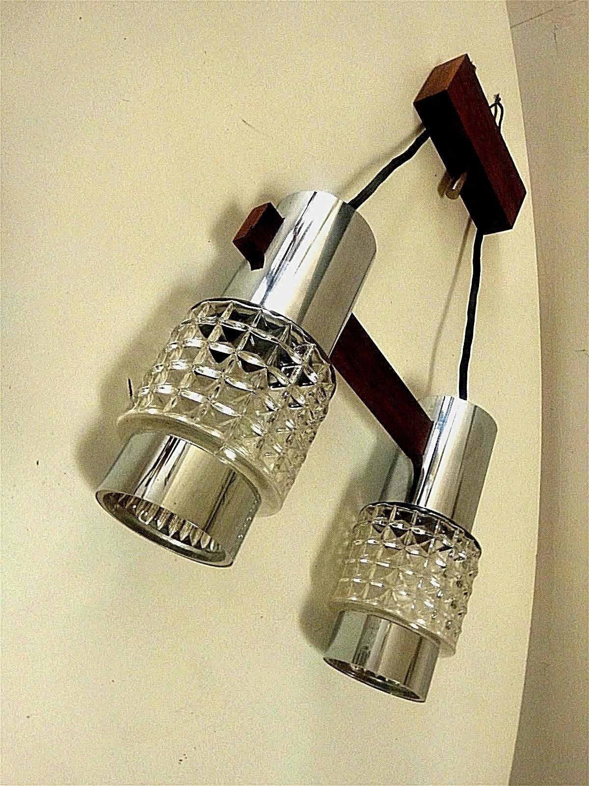 Chandelier 2 design lights Scandinavian modernist 50s 60s