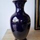 Blue vase from Tours, signed Gustave Asch, Sainte Radegonde