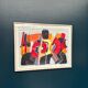 Original Swedish Colour Lithograph – “Composition” by Bo Thorén – Signed – Vintage & Framed
