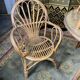 Garden furniture in rattan table and 4 armchairs