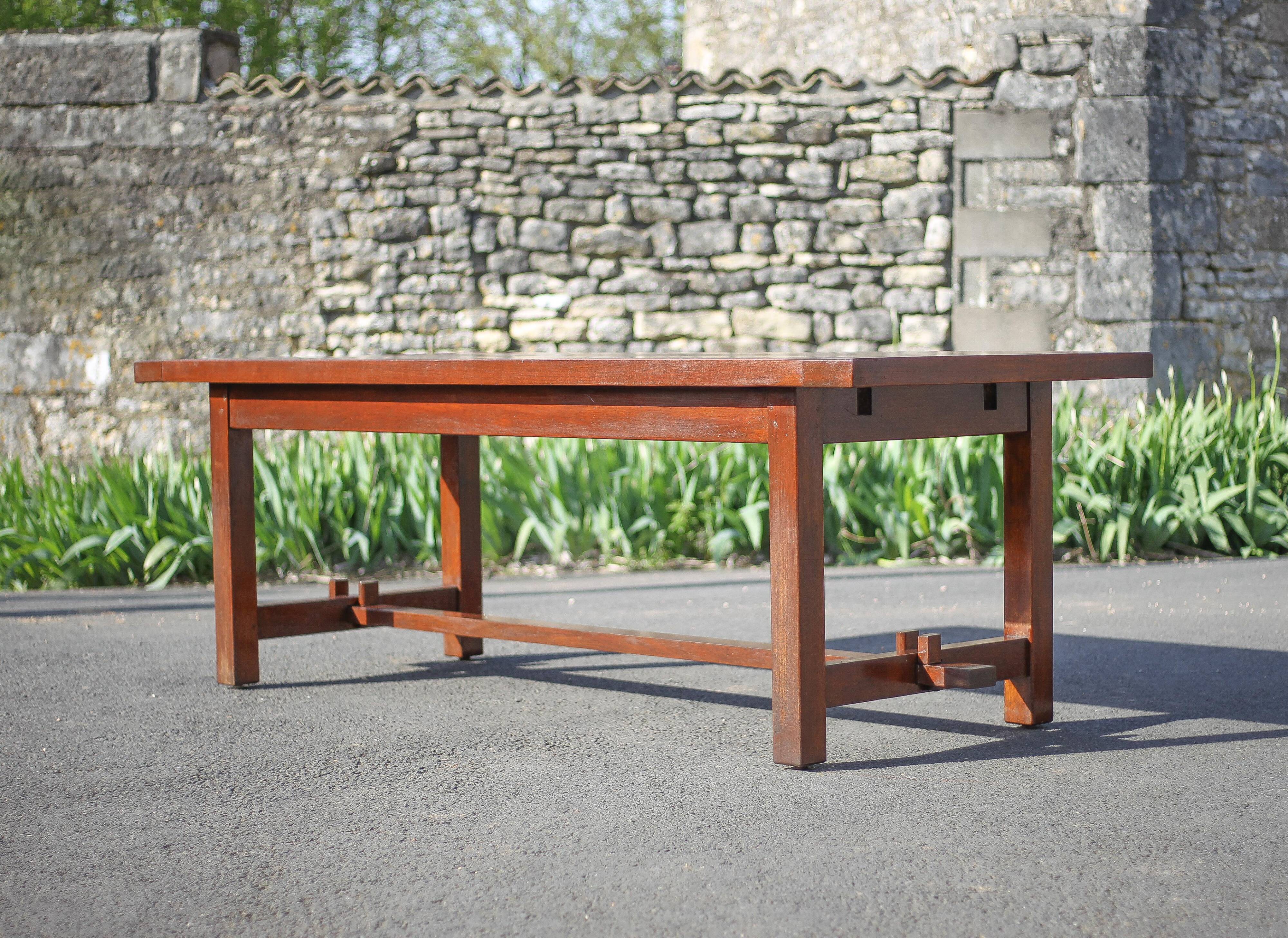 Farmhouse table with extensions and its 2 benches, living room table, solid wood table, kitchen, chalet, ca