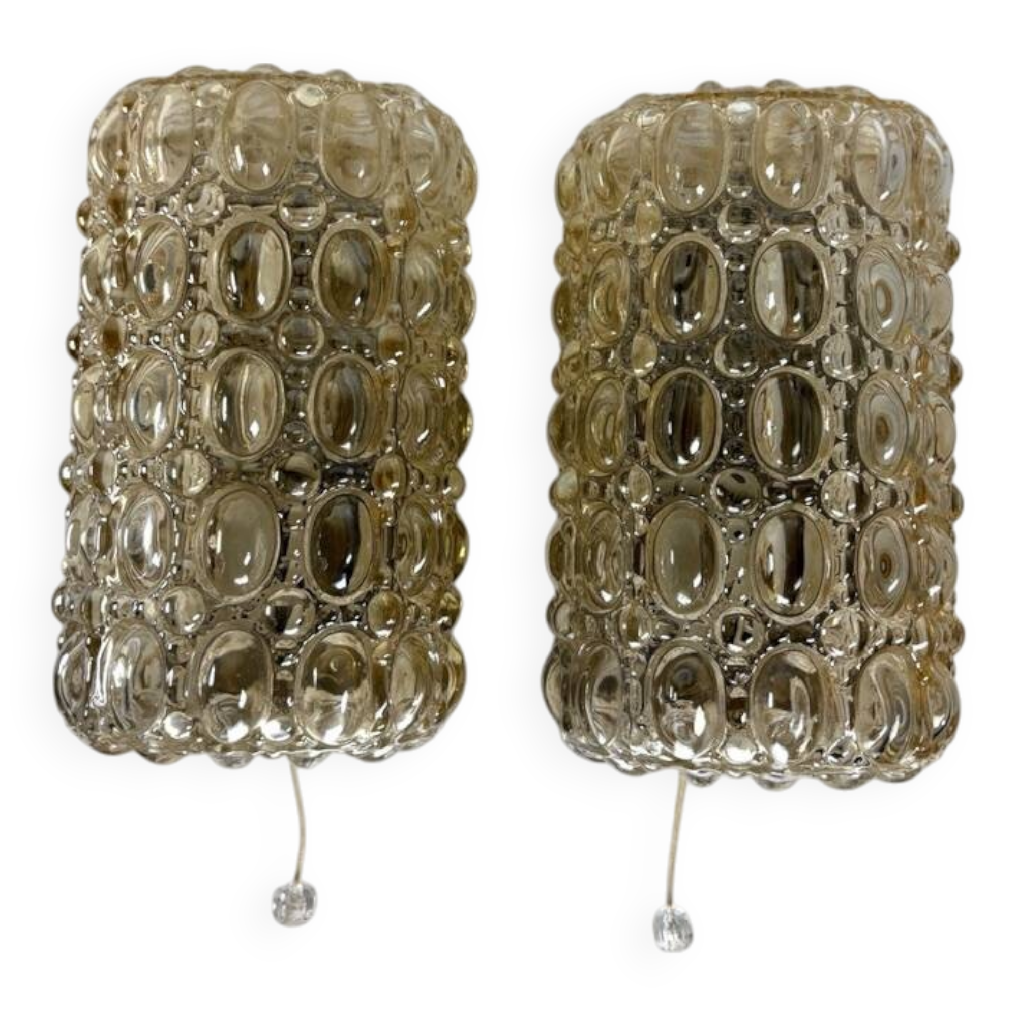 Tynell "Bubble" Limburg 1960s vintage Germany wall lights x2