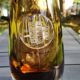 Vintage vase in blown Art glass, Creative design, amber color