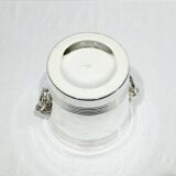 Seau à champagne en métal argenté, tête de lion